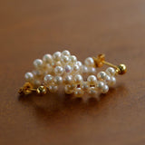 Aurora Bloom Woven Pearl Earrings - floysun
