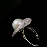 Aurora Edison Pearl Adjustable Ring - floysun