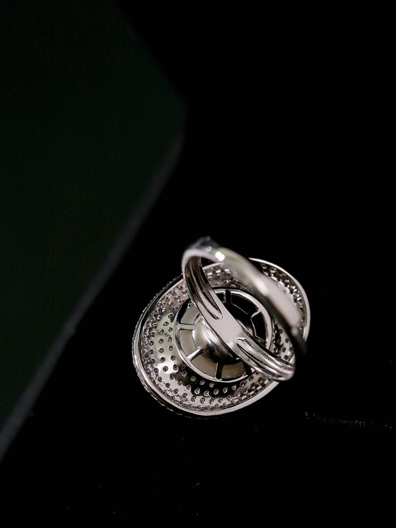 Aurora Edison Pearl Adjustable Ring - floysun