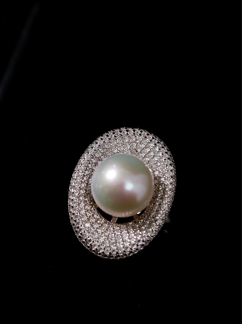Aurora Edison Pearl Adjustable Ring - floysun