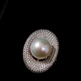 Aurora Edison Pearl Adjustable Ring - floysun