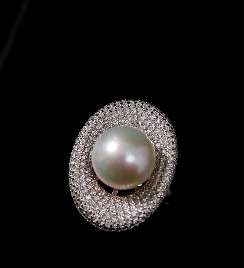 Aurora Edison Pearl Adjustable Ring - floysun