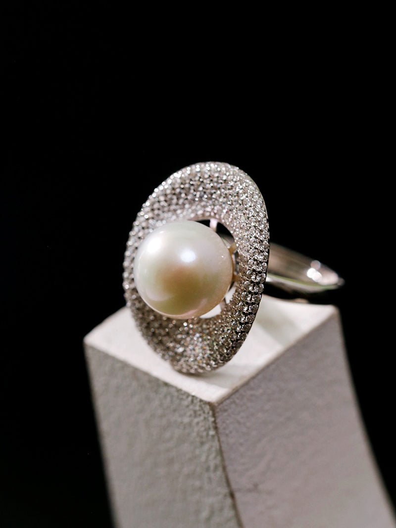 Aurora Edison Pearl Adjustable Ring - floysun