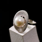 Aurora Edison Pearl Adjustable Ring - floysun