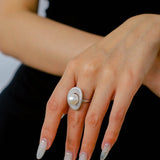 Aurora Edison Pearl Adjustable Ring - floysun