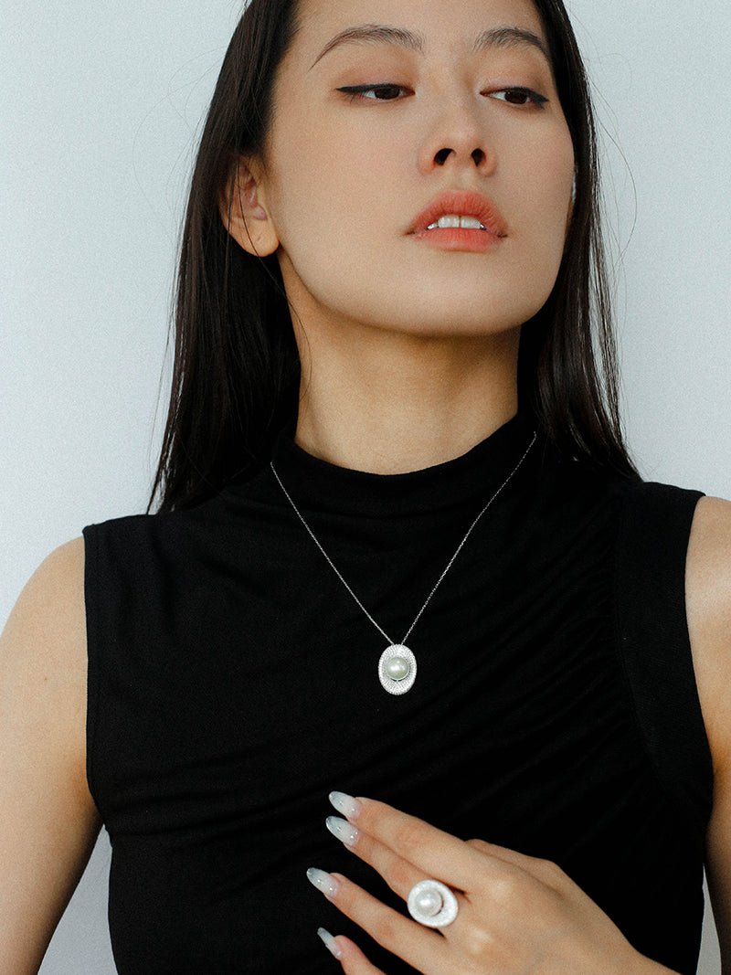 Aurora Edison Pearl Pendant Necklace - floysun