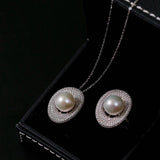 Aurora Edison Pearl Pendant Necklace - floysun