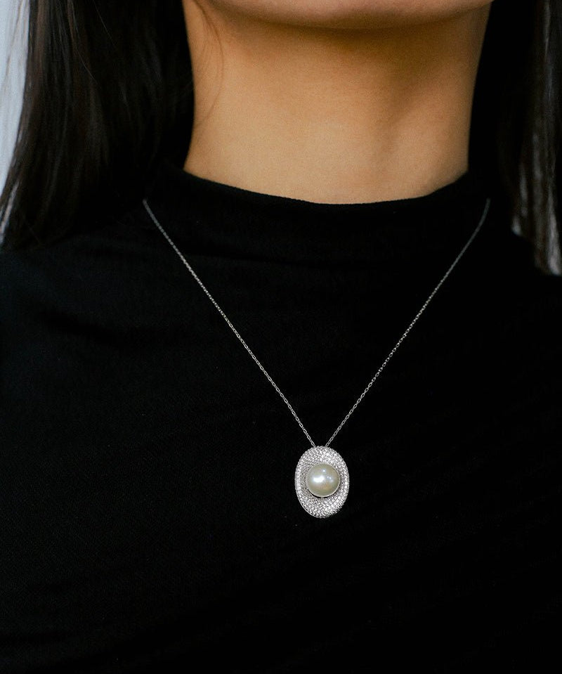 Aurora Edison Pearl Pendant Necklace - floysun