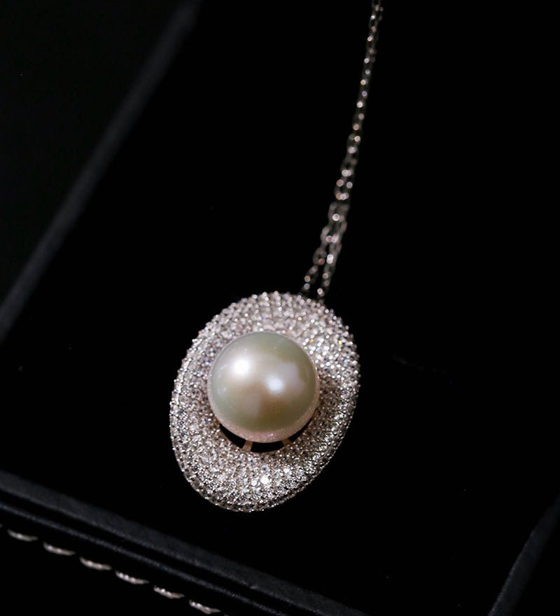 Aurora Edison Pearl Pendant Necklace - floysun