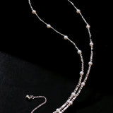 Aurora Freshwater Pearl Bamboo - Link Necklace - floysun