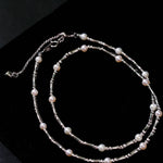 Aurora Freshwater Pearl Bamboo - Link Necklace - floysun