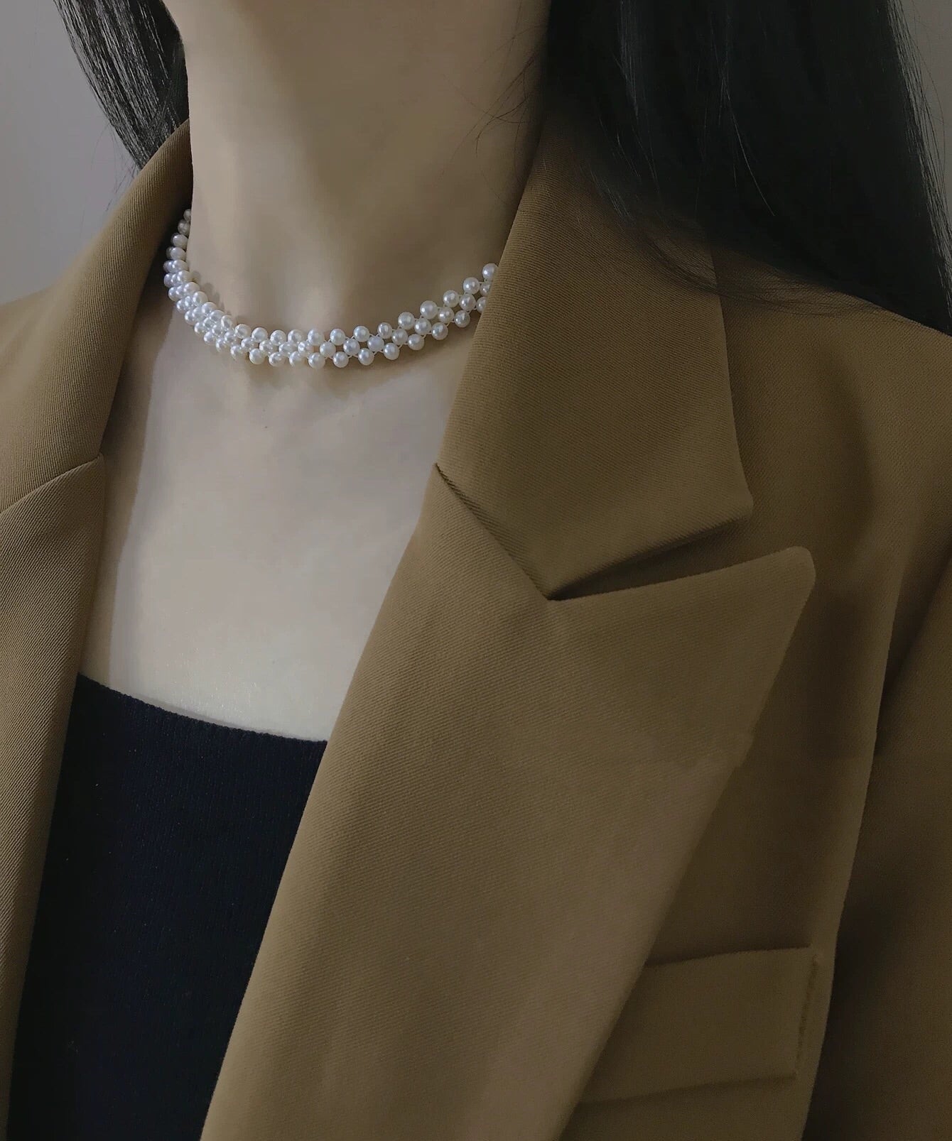 Aurora Lace Handwoven Pearl Necklace - floysun