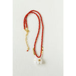 Auspicious Elephant Collection White Jade Carved Elephant Pendant Beaded Necklace - floysun