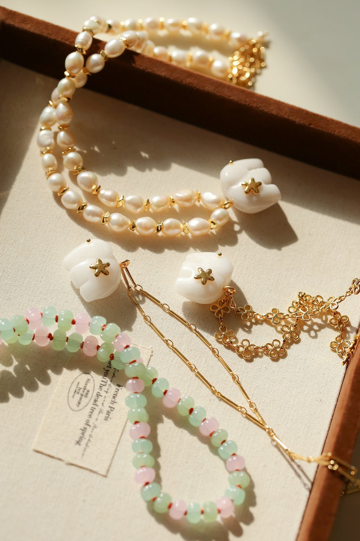 Auspicious Elephant Collection White Jade Elephant Necklace with Pearl - floysun
