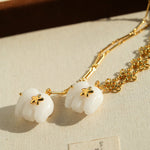 Auspicious Elephant Collection White Jade Elephant Pendant Chian Necklace - floysun