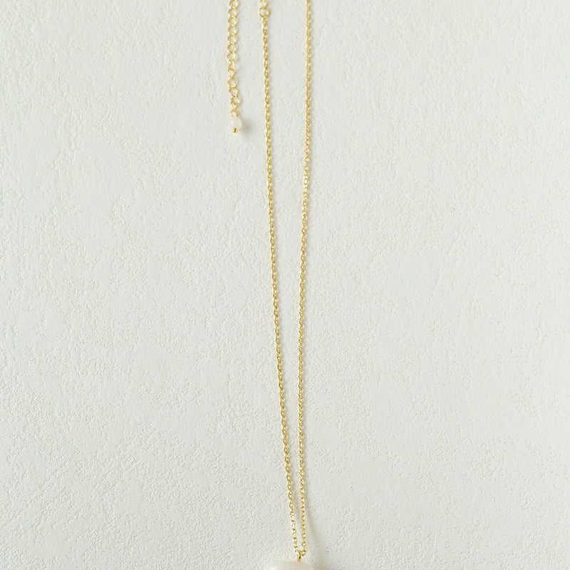 Auspicious Elephant Collection White Jade Elephant Pendant Chian Necklace - floysun