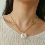 Auspicious Elephant Collection White Jade Elephant Pendant Chian Necklace - floysun