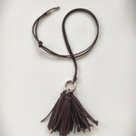 Autumn Suede Tassel Convertible Long Necklace - floysun
