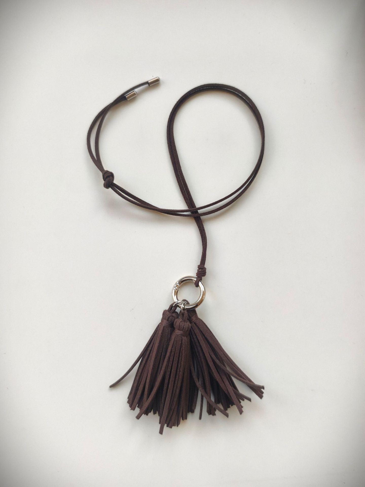 Autumn Suede Tassel Convertible Long Necklace - floysun