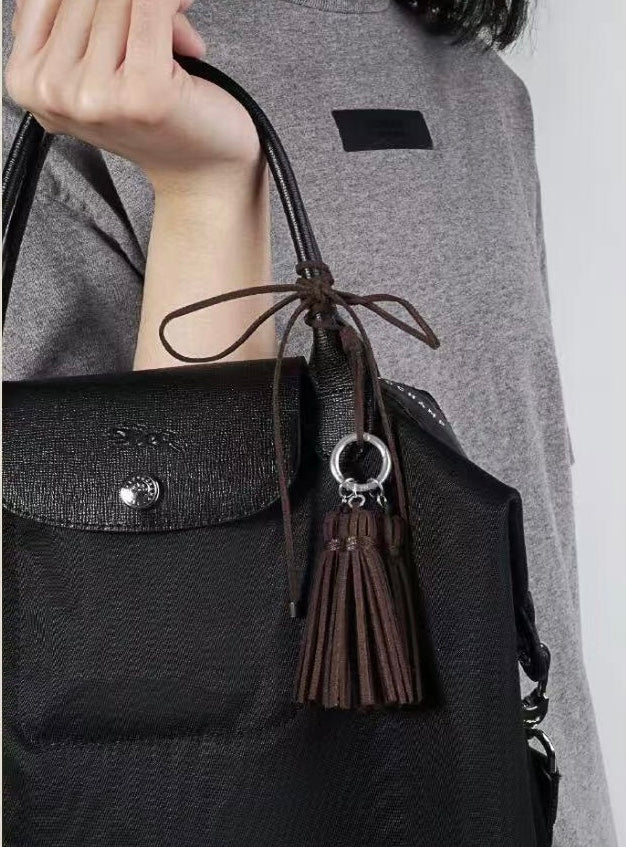 Autumn Suede Tassel Convertible Long Necklace - floysun