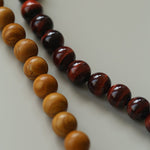 Autumn Whisper Natural Pearl & Red Tiger Eye & Wood Grain Stone Necklace - floysun