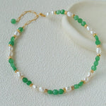 Aventurine Freshwater Pearl Beaded Necklace - floysun