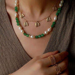 Aventurine Freshwater Pearl Beaded Necklace - floysun