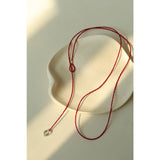 Collier long perlé en cristal coloré