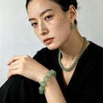 Natural Green Aventurine Beaded Necklace - alternate angle | Floysun