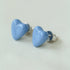 Baby Blue Enamel Heart Earrings - floysun