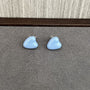 Baby Blue Enamel Heart Earrings - floysun