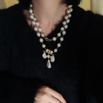 Balanced Baroque Pearl Drop Earrings - floysun