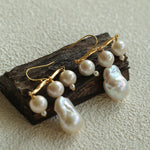 Balanced Baroque Pearl Drop Earrings - floysun