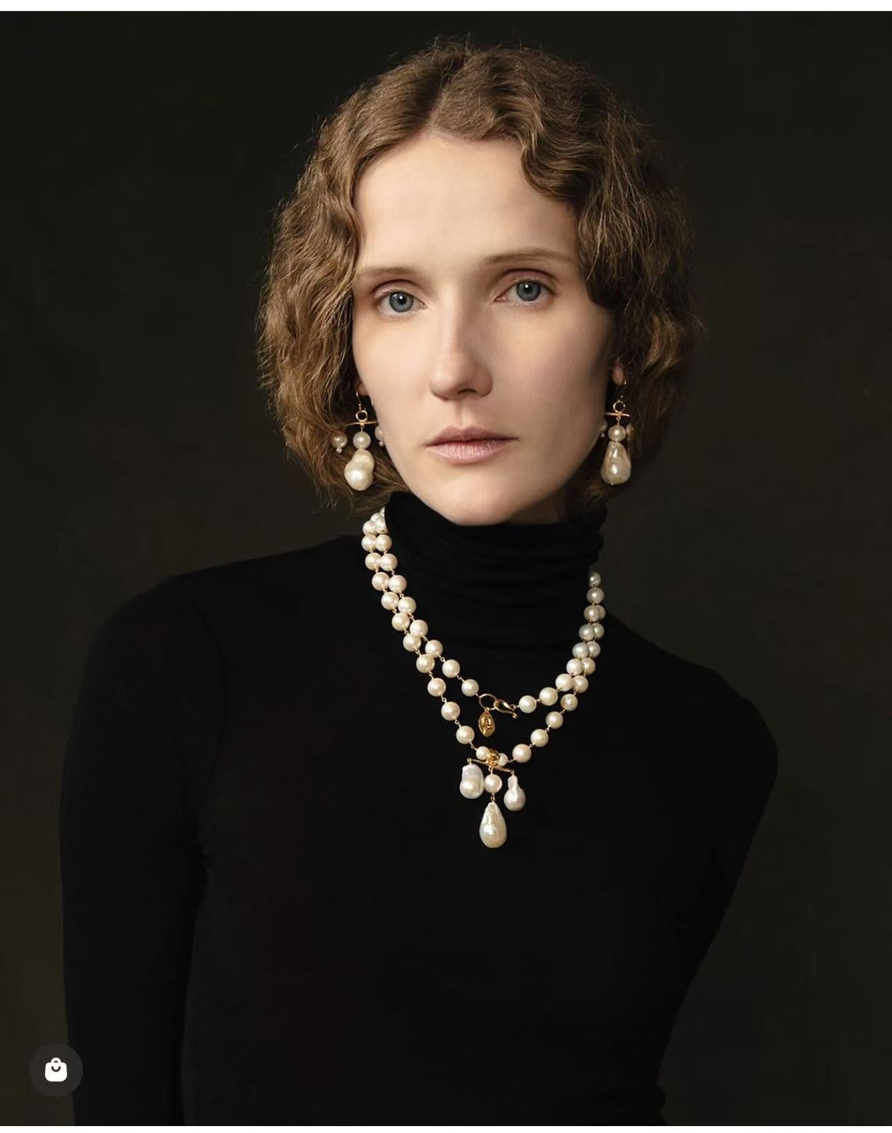 Balanced Baroque Pearl Long Necklace - floysun