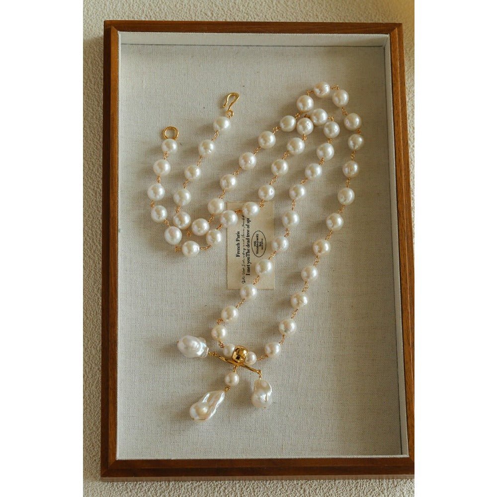 Balanced Baroque Pearl Long Necklace - floysun