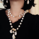 Balanced Baroque Pearl Long Necklace - floysun