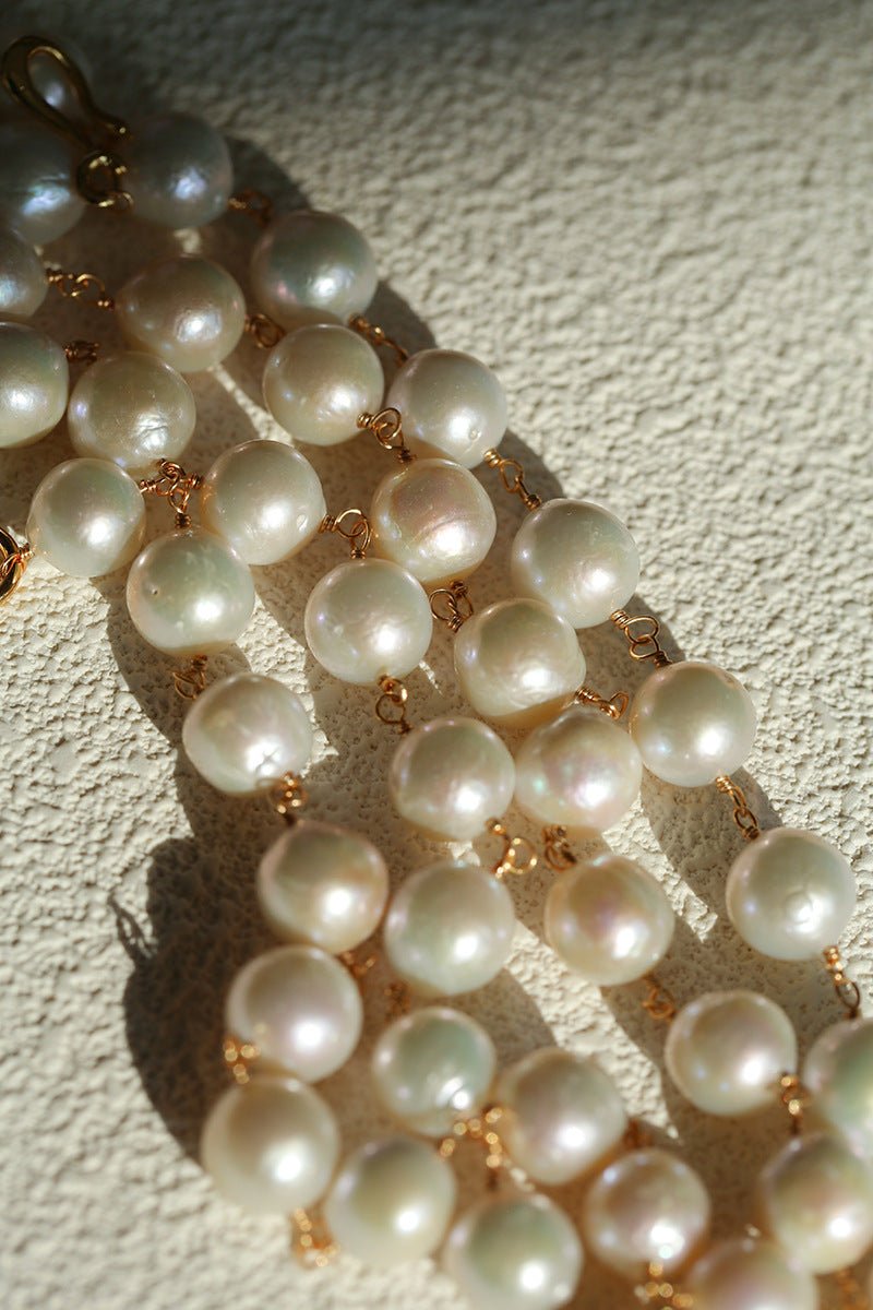 Balanced Baroque Pearl Long Necklace - floysun