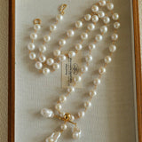 Balanced Baroque Pearl Long Necklace - floysun