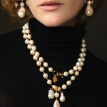 Balanced Baroque Pearl Long Necklace - floysun