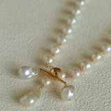 Balanced Baroque Pearl Long Necklace - floysun