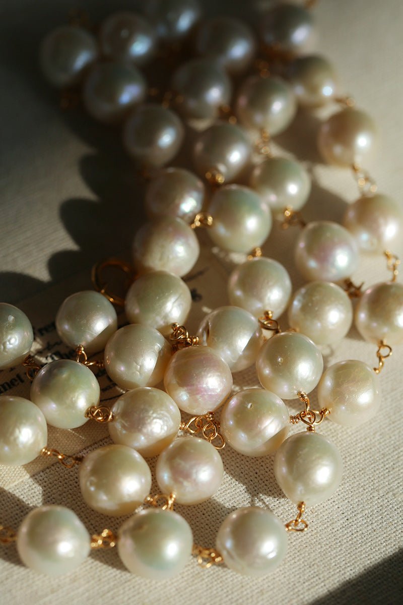 Balanced Baroque Pearl Long Necklace - floysun