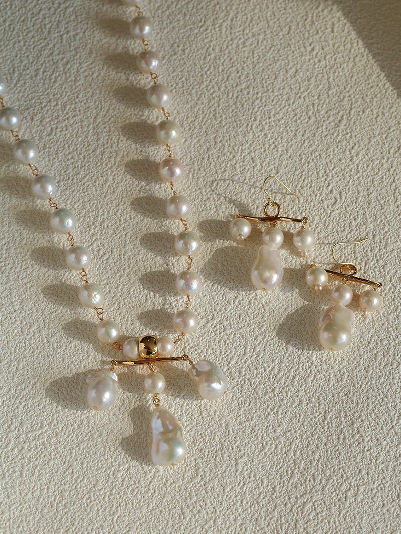 Balanced Baroque Pearl Long Necklace - floysun