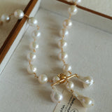 Balanced Baroque Pearl Long Necklace - floysun