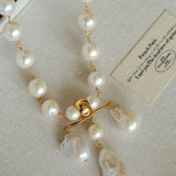 Balanced Baroque Pearl Long Necklace - floysun