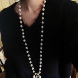 Balanced Baroque Pearl Long Necklace - floysun