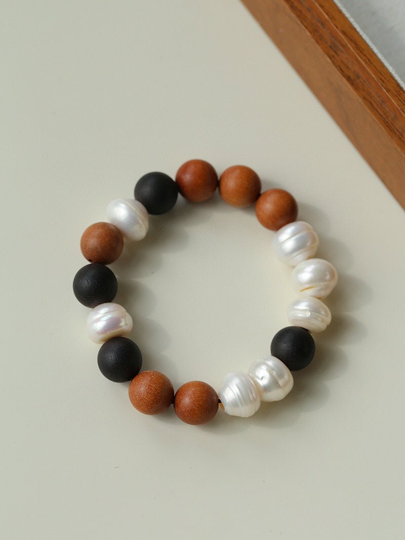 Barbie Sandalwood & Ebony Pearl Bracelet - floysun