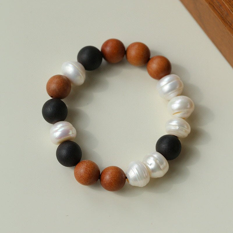 Barbie Sandalwood & Ebony Pearl Bracelet - floysun