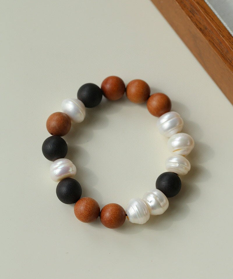 Barbie Sandalwood & Ebony Pearl Bracelet - floysun