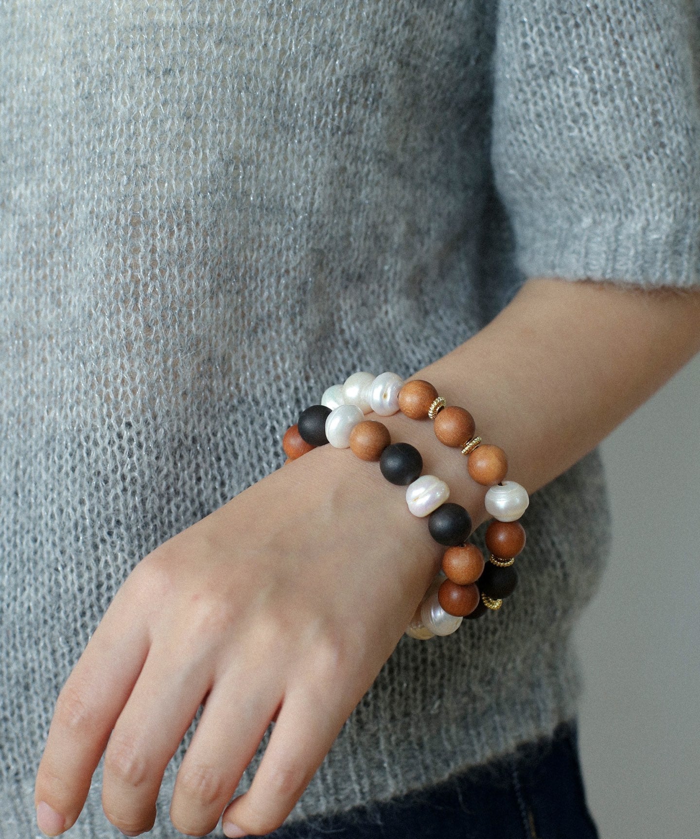 Barbie Sandalwood & Ebony Pearl Bracelet - floysun