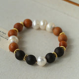 Barbie Sandalwood & Ebony Pearl Bracelet - floysun